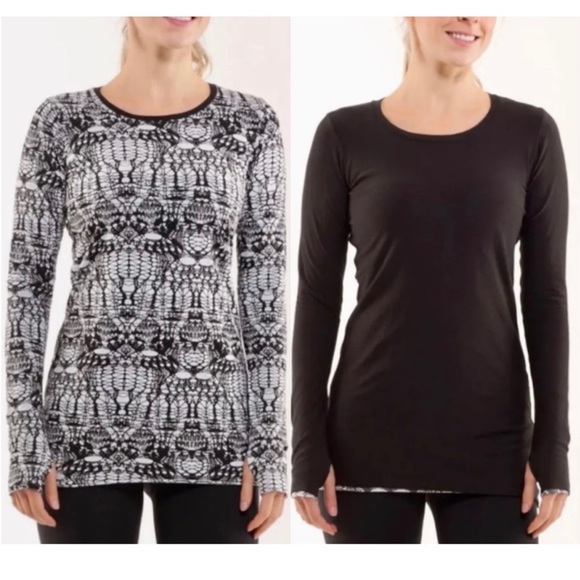 lululemon athletica Tops - Lululemon reversible long sleeve tee